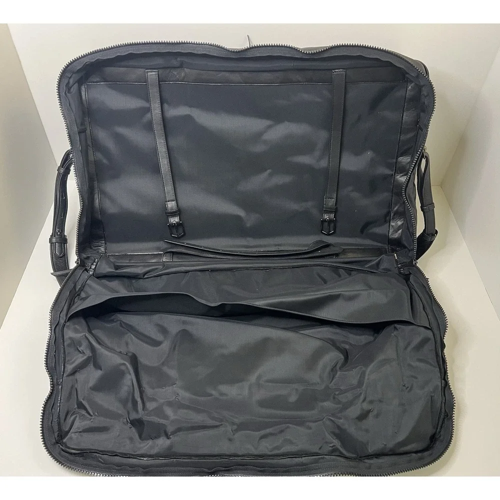 Vintage Stuart Kern America Leather Duffel Bag Black Large LA YULO Private Club